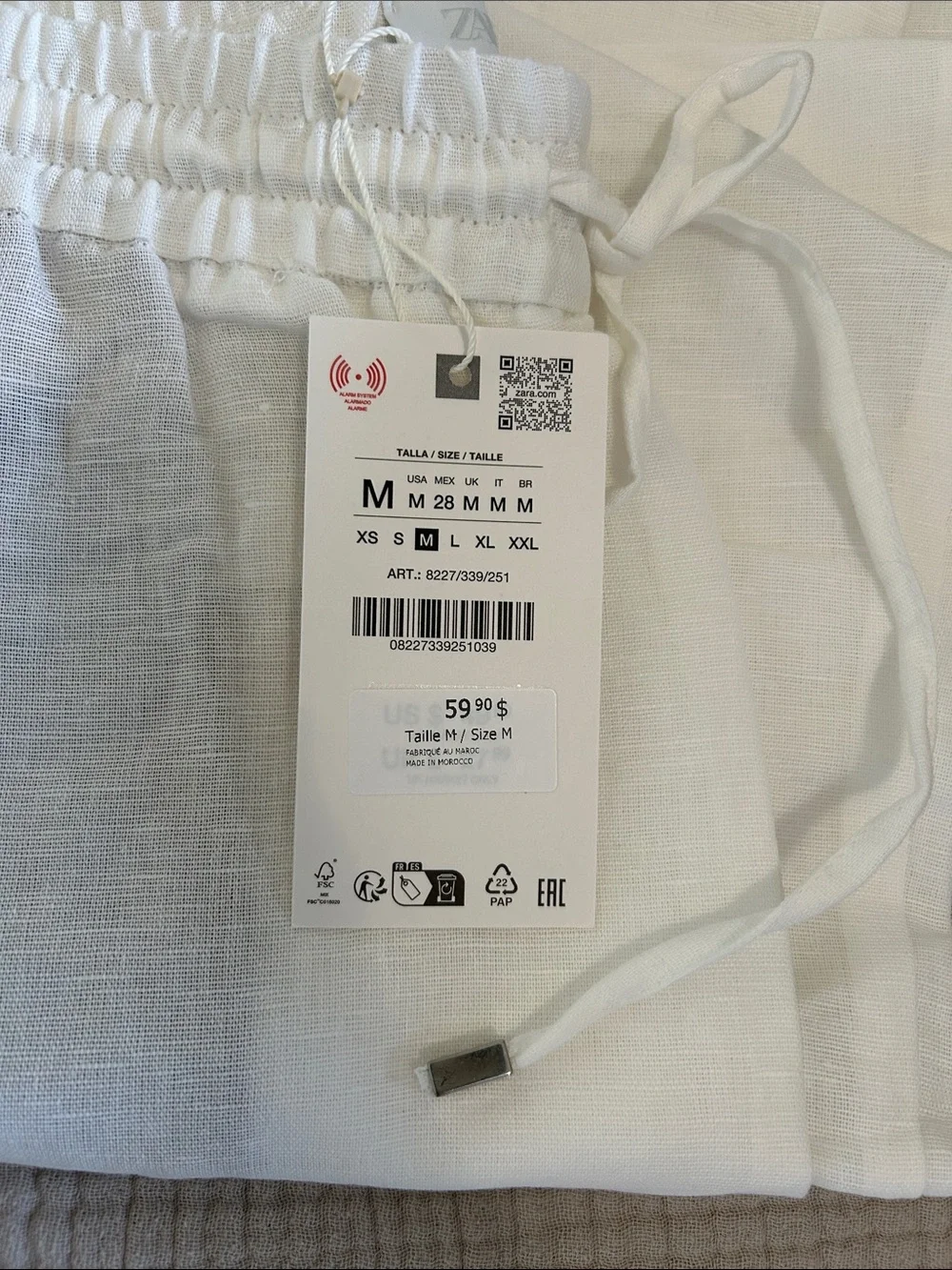 Zara Drawstring Linen Pants - Picture 3 of 3